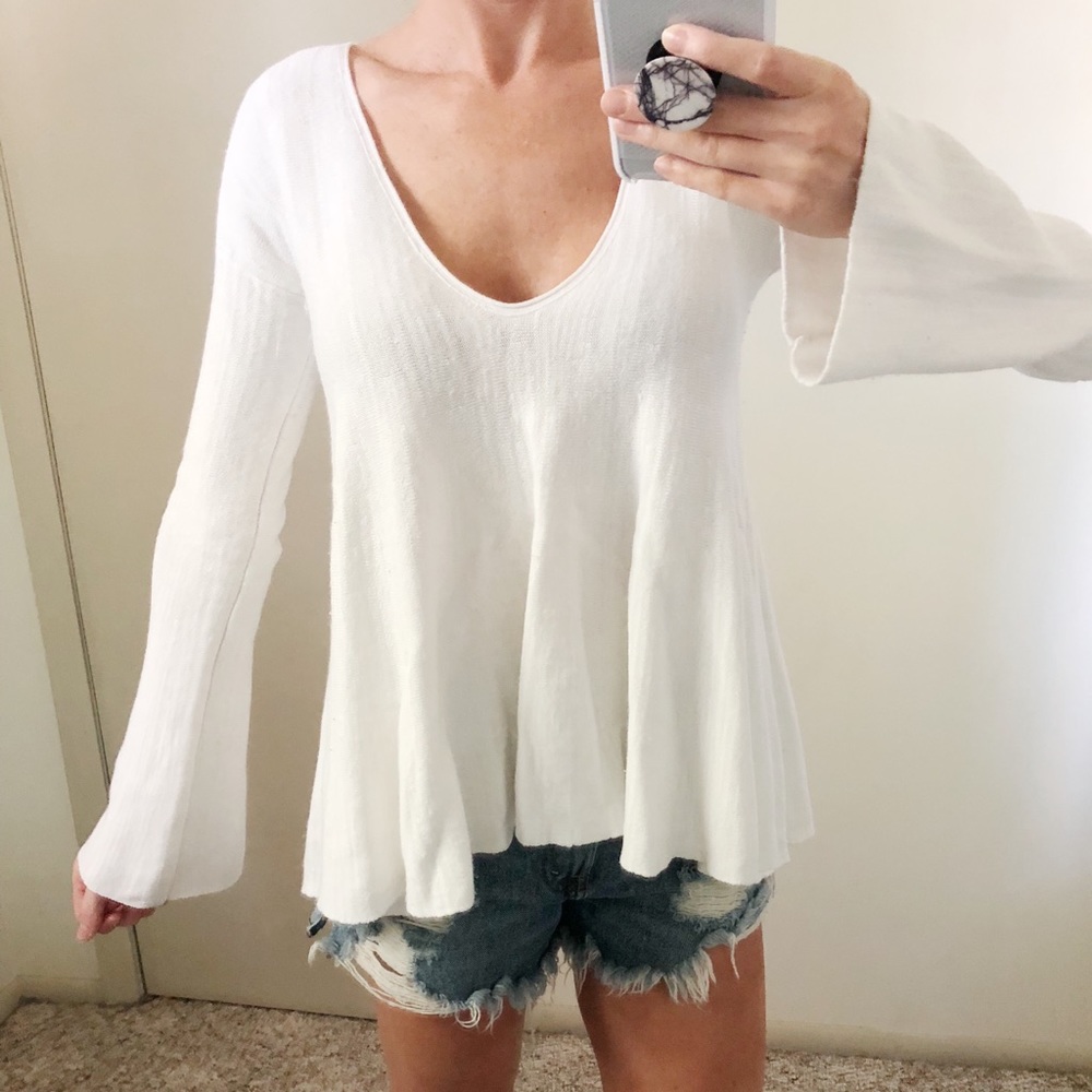 Free People bell sleeve sweater